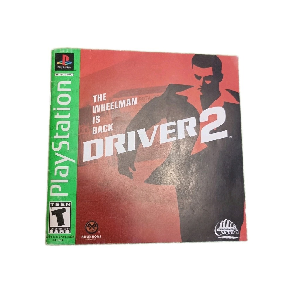 Sony PlayStation 1 PS1 Driver 2 Greatest Hits Instruction Manual Only English